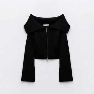 Zara Black Zip Sweater